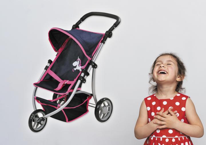 Immagine prodotto Knorrtoys Puppenbuggy Jogger Lio - UMA. Das Einhorn blue