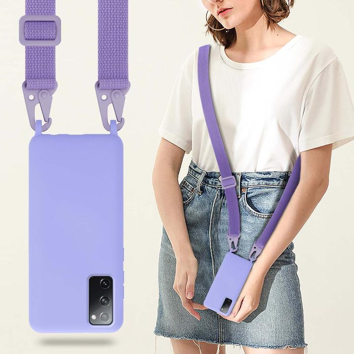 Actual product image Cadorabo Necklace Case Liquid TPU Handy Kette Liquid (Samsung Galaxy S20 FE)