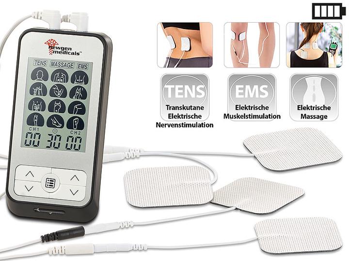 Produktbild Newgen medicals 3in1-Elektrostimulator für TENS, EMS, Massage, 36 Programme