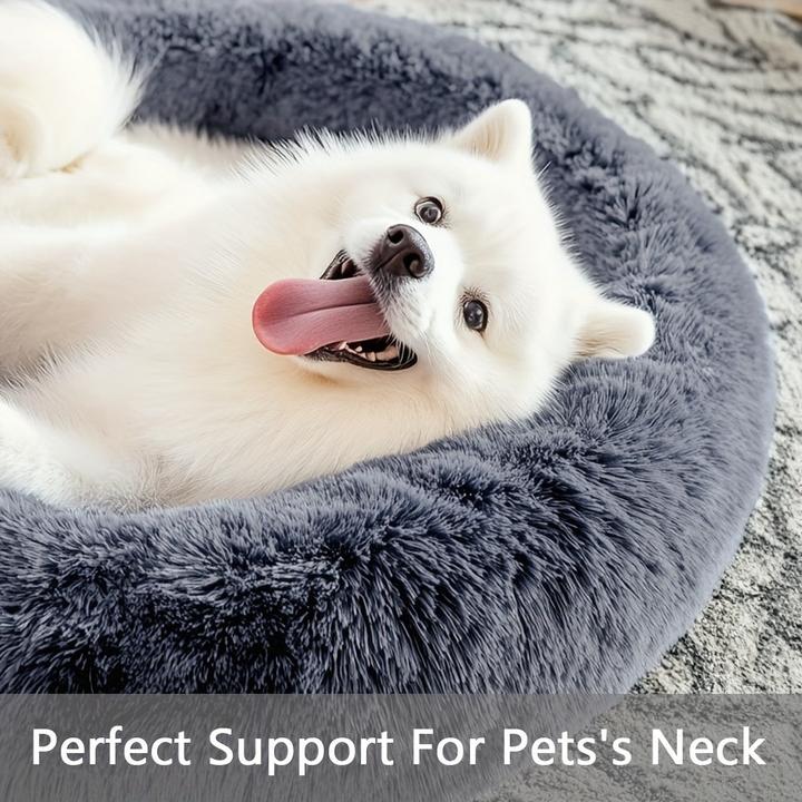 Image du produit Alopini Lit apaisant pour chien et chat, Donut Cuddler Lit rond douillet et chaud (Chien, Chat)