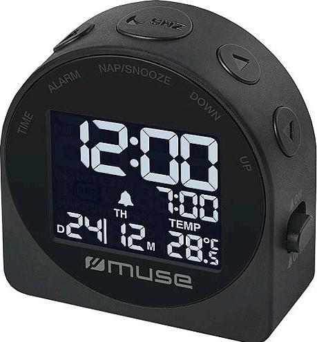 Image du produit Muse Horloge de table M-09C Horloge de table numérique Ronde Grise