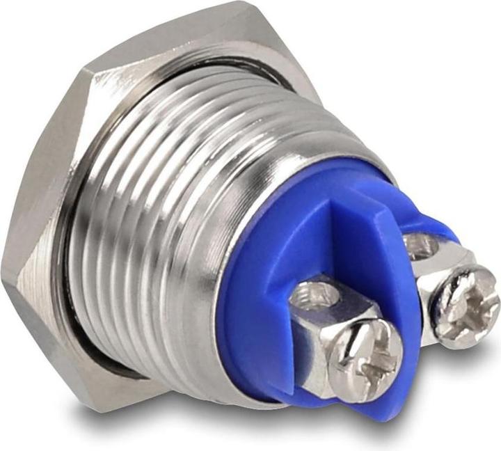Produktbild Delock Drucktaster zum Einbau 16 mm 2 x Schraubklemme Taster flach