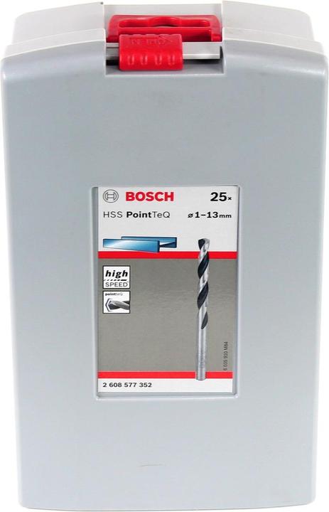 Produktbild Bosch Professional Zubehör HSS-Spiralbohrer-Set PointTeQ, 25-tlg., ProBox, 1–13 mm (1 mm, 1.5 mm, 2 mm, 2.5 mm, 3 mm, 3.5 mm, 4 mm, 4.5 mm, 5 mm, 5.5 mm, 6 mm, 6.5 mm, 7 mm, 7.5 mm, 8 mm, 8.5 mm, 9 mm, 9.5 mm, 10 mm, 10.5 mm, 11 mm, 11.5 mm, 12 mm, 12.5 mm, 13 mm)