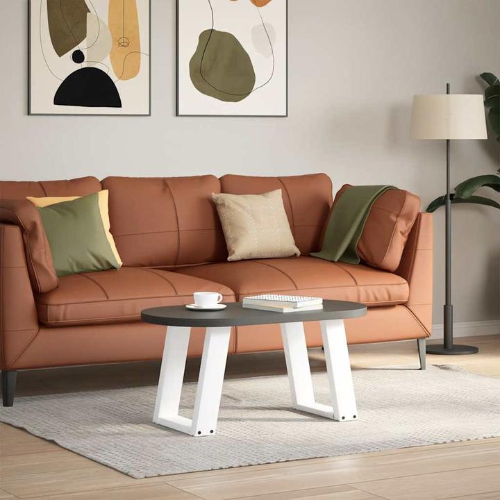 Produktbild VidaXL Couchtischbeine U-Form 2 Stk. Weiss 28x(42-43) cm Stahl Tischbein