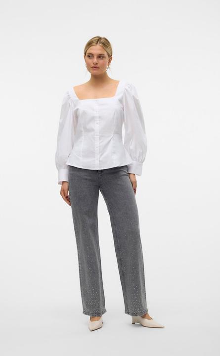 Actual product image Vero Moda VMTESSA Hohe Taille Weiter Beinschnitt Jeans Weit geschnitten (W27/L30)