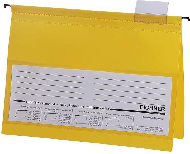 Produktbild Eichner 10 Hängehefter Kunststoff gelb 1 x kaufmännische Heftung (A4, 10 x)