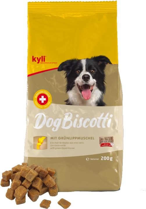 Kyli DogBiscotti mit Grünlippmuschel (Welpe + Kitten, Adult, Senior, 1 Stk., 210 g)