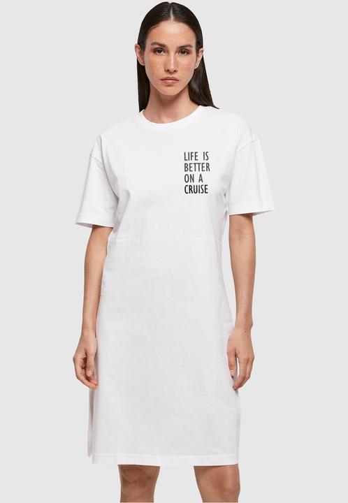Actual product image Merchcode Ladies Life Is Better Oversized Slit Tee Dress - 118929 (XXL)