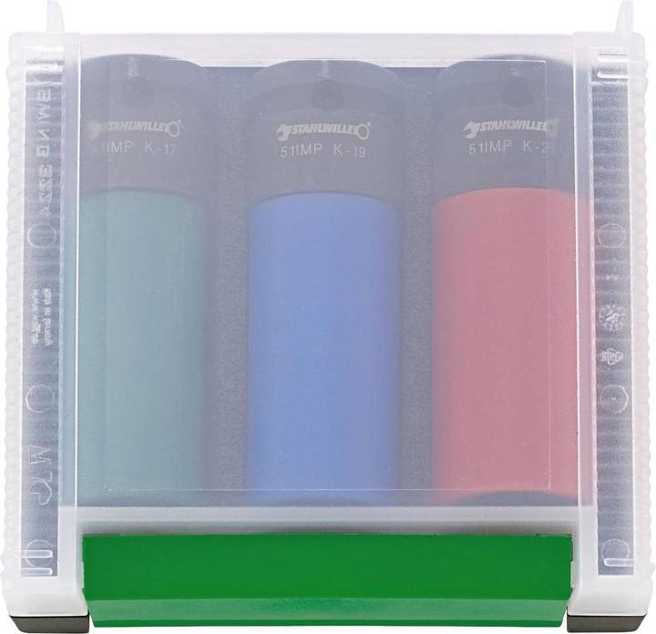 Productafbeelding Stahlwille 51IMP K/3 Set wielmoerdoppen 96838103 (17 mm, 19 mm, 21 mm)