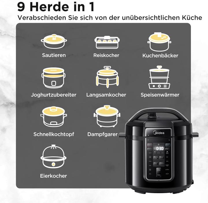 Immagine prodotto Midea Elektrischer 9-in-1 Multikocher mit 14 Funktionen