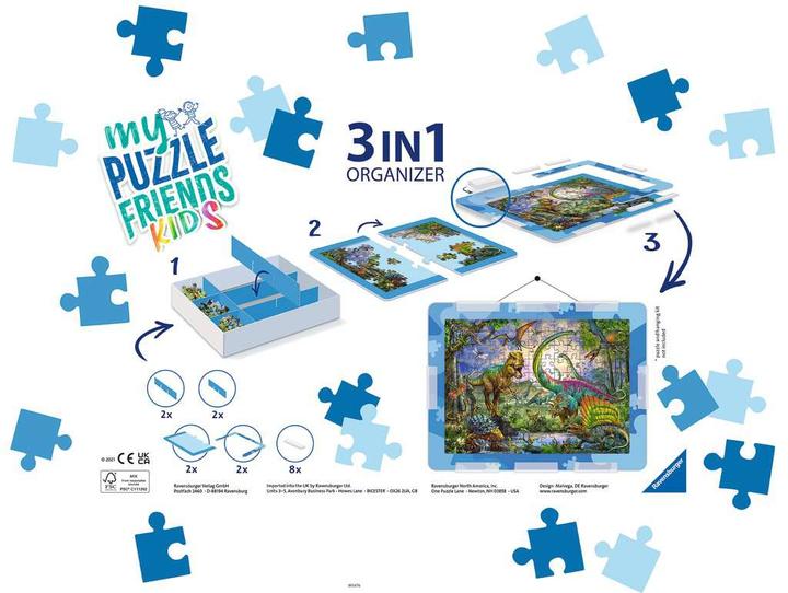 Immagine prodotto Ravensburger Puzzle Organizer bambini 2, vassoio di smistamento d/f/i, base, cornice, per 100-300 pezzi XXL, da (264 pezzi)