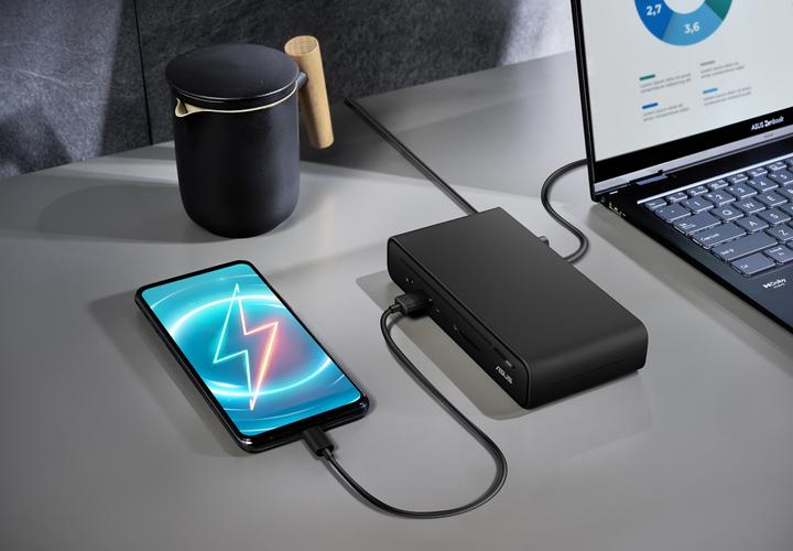 Actual product image ASUS DC300 - Docking station - USB-C - HDMI DP USB-C - 1GbE - 150 Watt (USB-C, 1 Ports)