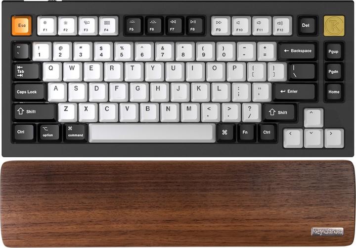 Actual product image Keychron Q1 Walnut Palm Rest
