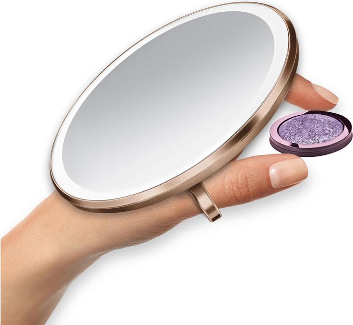 Actual product image Simplehuman Cosmetic Mirror with Sensor Compact Rose Gold (6 x 15.5 x 15 cm)