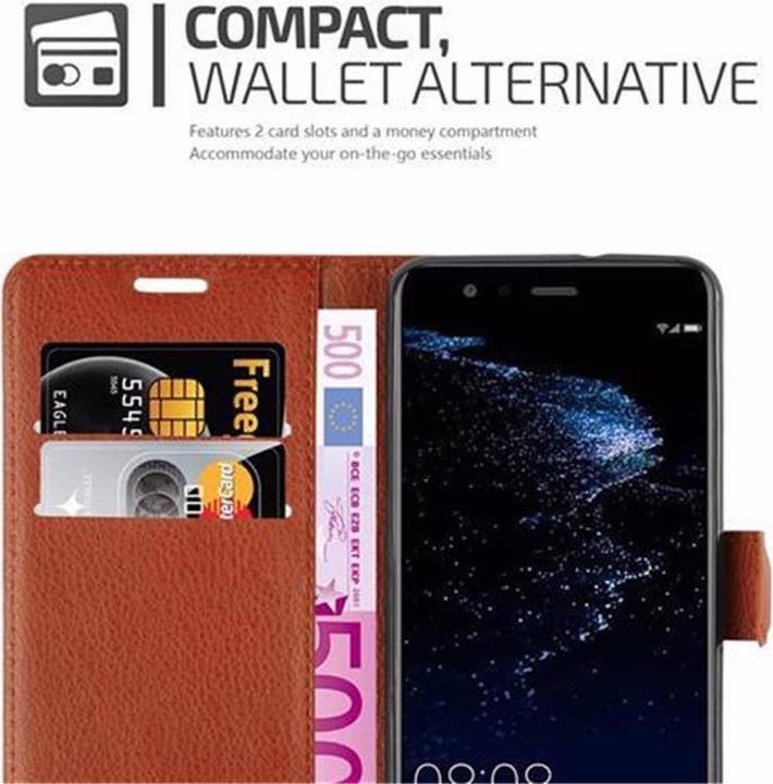 Actual product image Cadorabo Book with stand function cover (Huawei P10 Lite)