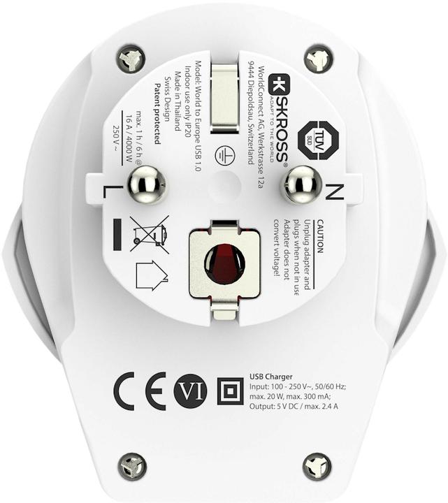 Immagine prodotto Skross Adattatore da viaggio e caricatore USB