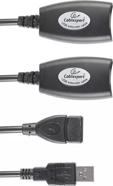 Actual product image Gembird CABLE USB 2.0 A (M)-LAN-A (F) Active extension 30M (CAT5, 0.17 m)