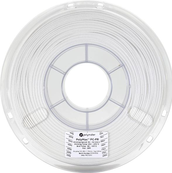 Image du produit Polymaker Polymax PC-FR Blanc 1.75mm 1kg (PC, 1.75 mm, 1000 g, Blanc)