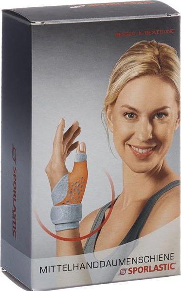 Produktbild Sporlastic Mittelhand Daumenschiene links hautfarbig (M)