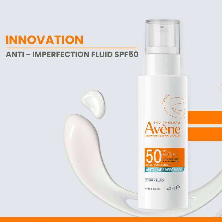 Immagine prodotto Avène Sun Anti-Unreinheiten Fluid SPF50 40ml (Crema solare viso, SPF 50, 40 ml)