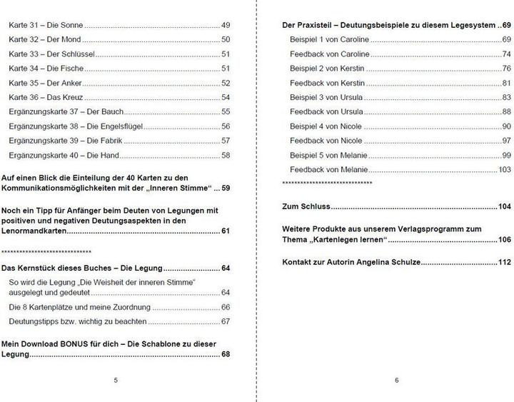 Image du produit Kartenlegen lernen mit 40x LENORMAND POWER Die Weisheit der inneren Stimme (Allemand, Angelina Schulze, 2020)