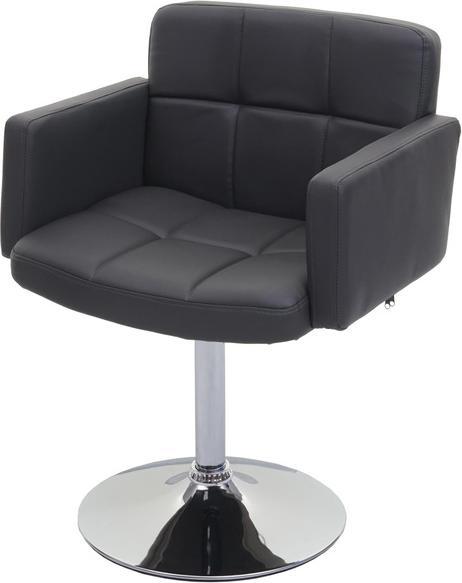 Image du produit Swisshandel24 Chaise de salle à manger Orlando, chaise de cuisine pivotante Chaise, similicuir gris chrome