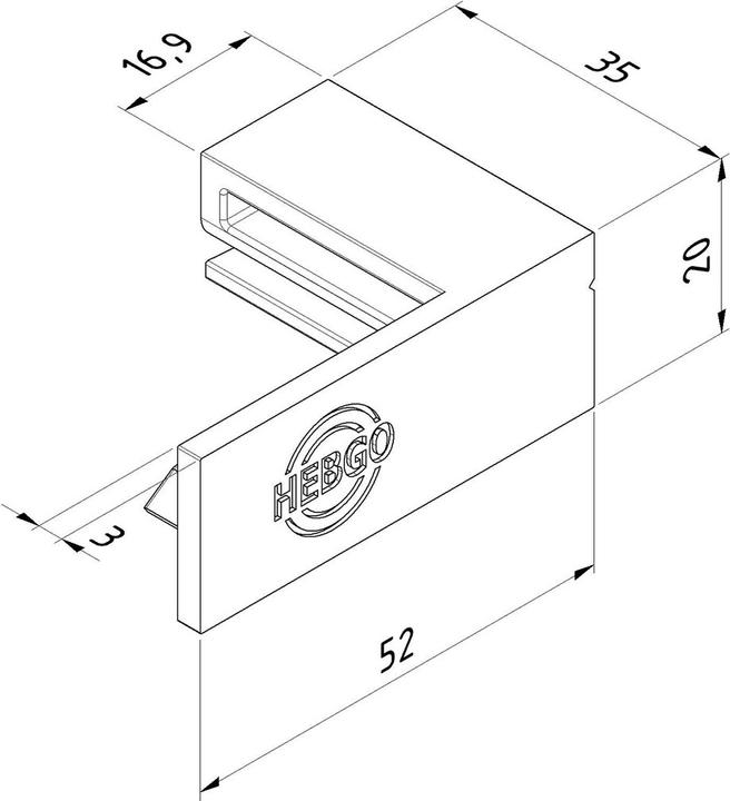 Actual product image Hebgo Endkappenset grau zu Schwelle 173 re+li