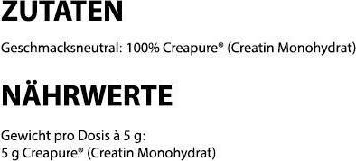 Nährwerte und Zutaten MyProtein Creapure Creatine Monohydrate (1 Stück, Pulver, 500 g)