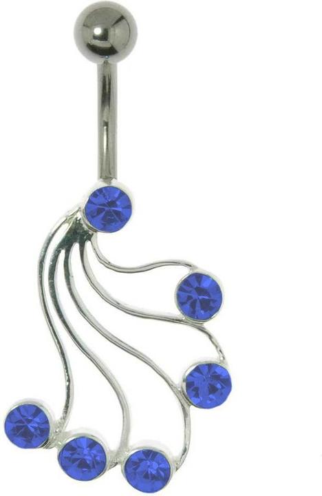 Produktbild Bijouteria Bauchpiercing (Chirurgenstahl 316L, Kristall, Silber 925)