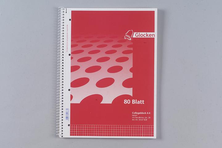 Image du produit Bloc-notes collège Cloches (A4, Quadrillé, Couverture rigide)