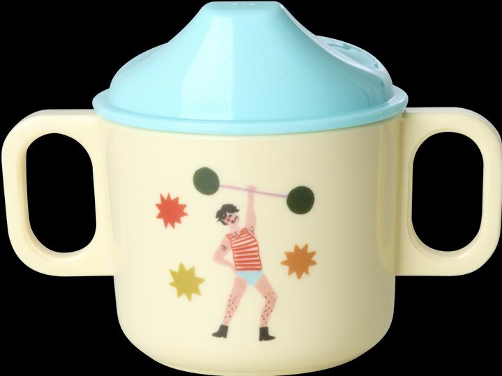 Actual product image Rice - Melamine 2 Handle Baby Cup with Fun Fair Print - Mint - 250 ml