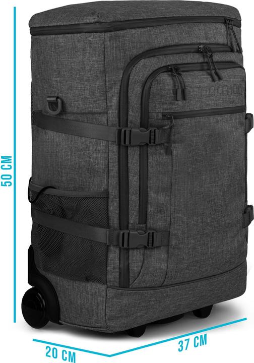 Actual product image Normani Hand luggage backpack with trolley function + small backpack - 9229 (45 l)