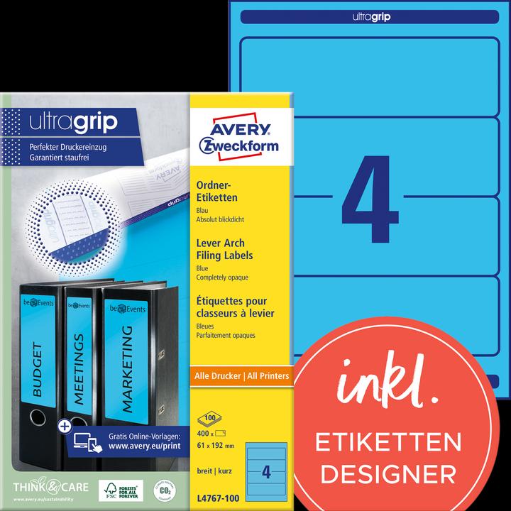 Image du produit Avery Étiquettes pour classeurs