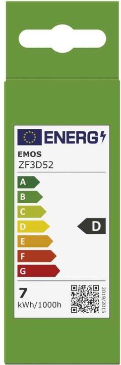 Label énergétique Emos Lampe à LED (E14, 7 W, 1055 lm, 1 x, D)