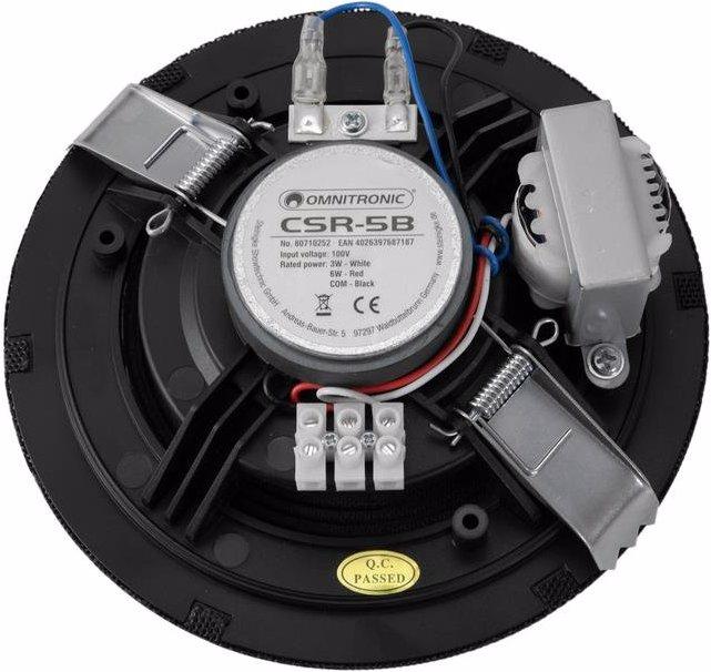 Immagine prodotto Omnitronic CSR-5B Altoparlante da soffitto nero (1 pz.)