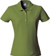 Clique Damen Poloshirt Basic 028231, Baumwolle, militärgrün, Grösse M (M)