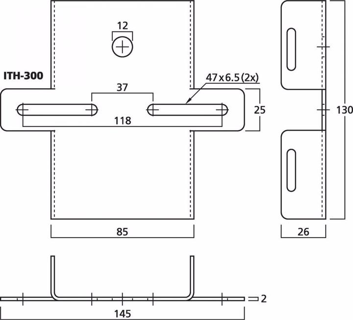 Actual product image Monacor Pole mount