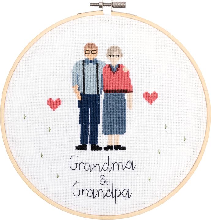 Actual product image Rico Design Figurico Grandma & Grandpa" Embroidery Kit