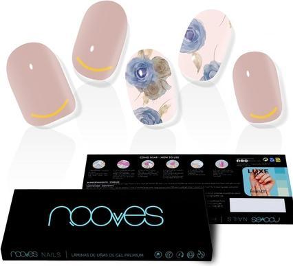 Image du produit Nooves Films Gel pour Ongles Elegant Floral Premium Luxe Metallic 20 Unités (Colle à ongles, Métallique)