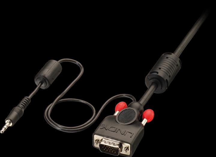 Produktbild Lindy 3.5mm | VGA — 3.5mm | VGA (1 m, Cinch, VGA)