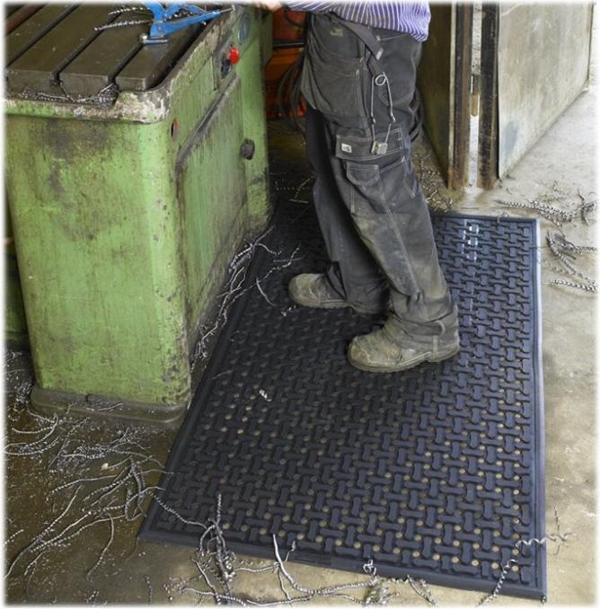 Image du produit Jobmate Tapis Comfort Flow - Tapis de sol - rectangulaire - 85 x 56 cm - noir (85 x 56 cm)
