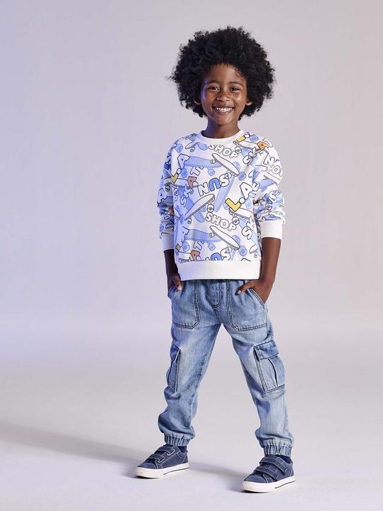 Actual product image Vertbaudet Jungen Sweatshirt mit Skater-Print und Recycling-Polyester (158)