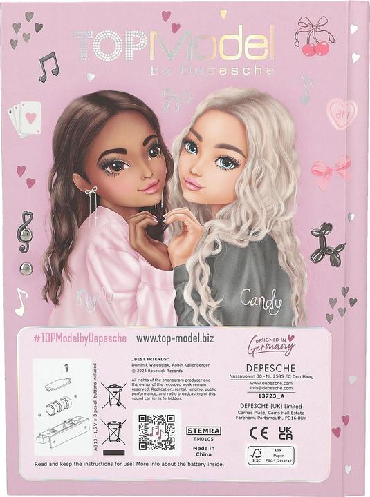 Top Model Topmodel - Diary With Code And Sound MY BFF (413723) (À rayures, Non contraignant)