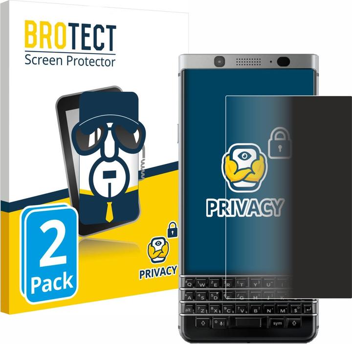 Actual product image BROTECT Anti-spy privacy film Blue light protection film (2 Piece, KEYone)