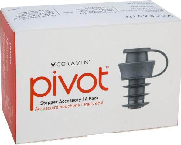 Actual product image Coravin Screw cap for wine pourer 6 pieces, black (Wine stopper)