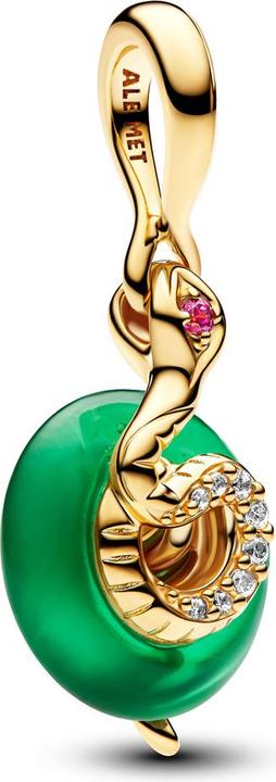 Produktbild Pandora Snake Green Murano Glass Dangle Charm (Vergoldet, Metall, Glas)