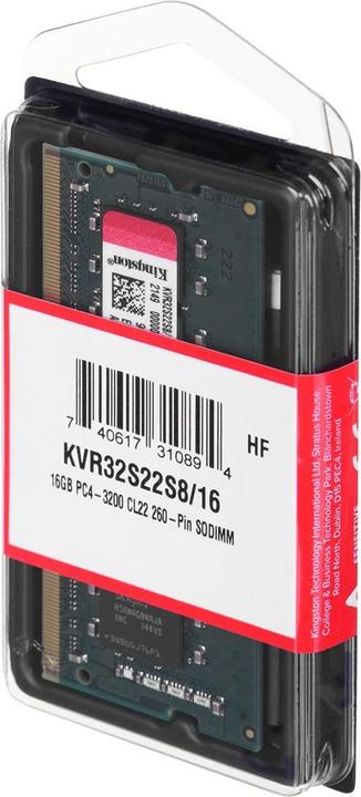 Produktbild Kingston ValueRAM (1 x 16GB, 3200 MHz, DDR4-RAM, SO-DIMM)