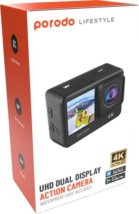 Immagine prodotto Porodo Waterproof 4K Action Camera (30p, WiFi)
