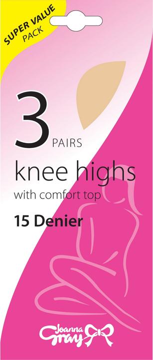 Produktbild Joanna Gray Kniestrümpfe 3 Paar (3er Pack, One Size)