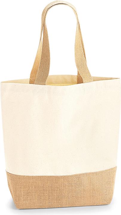 Image du produit Westford Mill Sac à bandoulière en toile avec fond en jute (13 l)